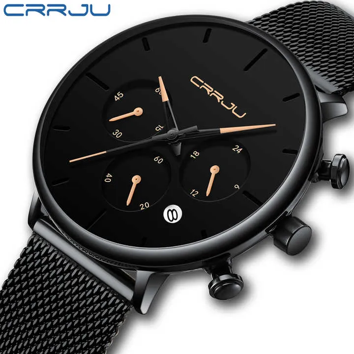 CRRJU-ساعة يد كوارتز لرجال الأعمال, ساعة يد . CRRJU Business Quartz Watch, 2271 Stainless Steel