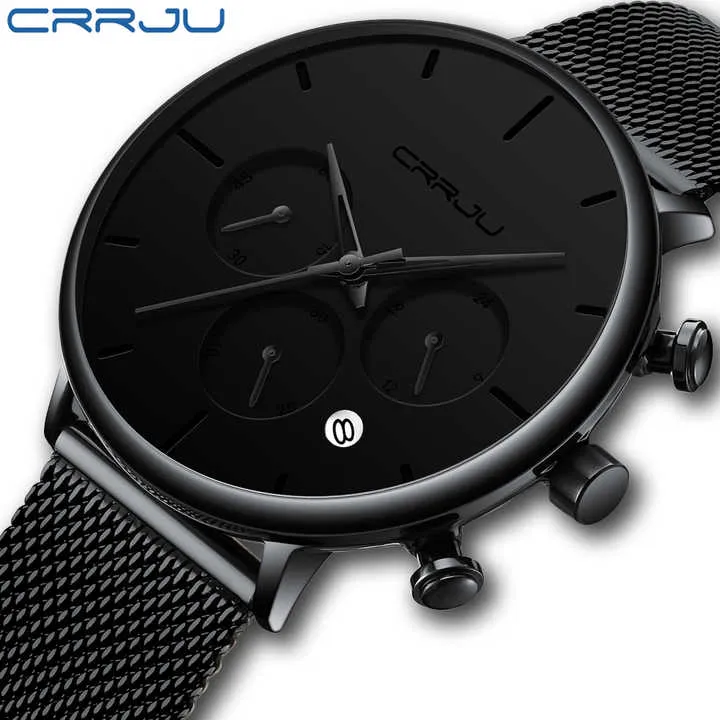 CRRJU-ساعة يد كوارتز لرجال الأعمال, ساعة يد . CRRJU Business Quartz Watch, 2271 Stainless Steel