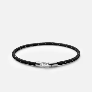 Cruz Rope Bracelet (Sterling Silver   Black Steel)