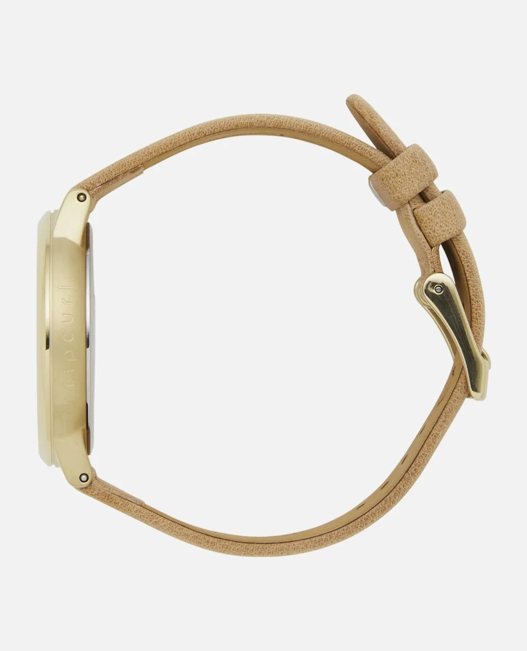 Daybreak Digital Gold Leather Watch - Gold