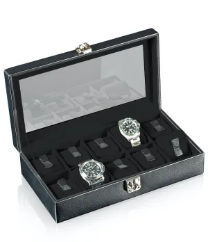 Designhuette Watch Box With Viewing Window Solid 10 Black