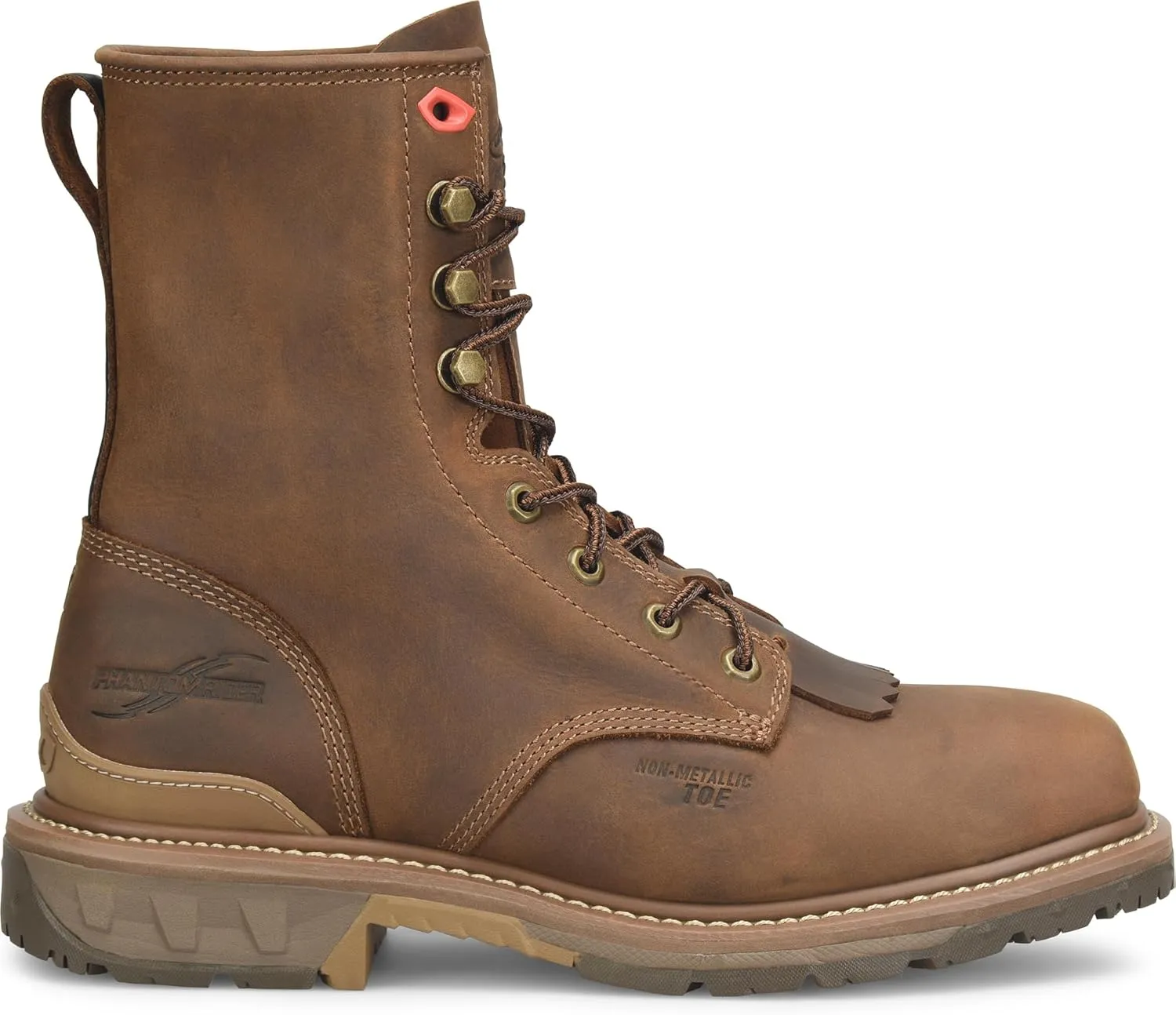 DOUBLE-H Men's Phantom Rider Dailor 8 Wide Square Composite Toe Lacer Work Boots with Dual-Density Comfort Footbed & Oil- and Slip-Resistant Outsole