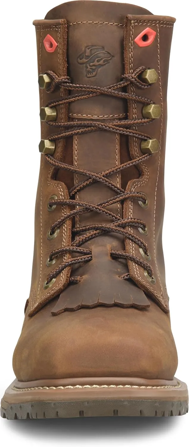 DOUBLE-H Men's Phantom Rider Dailor 8 Wide Square Composite Toe Lacer Work Boots with Dual-Density Comfort Footbed & Oil- and Slip-Resistant Outsole