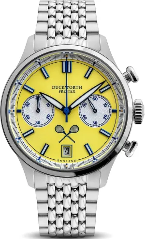 Duckworth Prestex Lostock Yellow 40mm Quartz Chronograph Bracelet