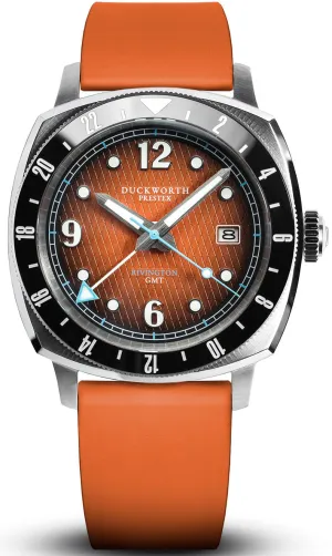 Duckworth Prestex Rivington GMT Orange Fume Orange Rubber