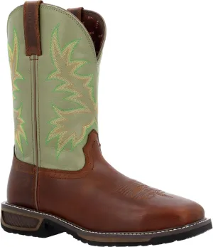 Durango WorkHorse Spanish Chestnut Cactus Steel Toe Western Work Boot Size 11.5(M)