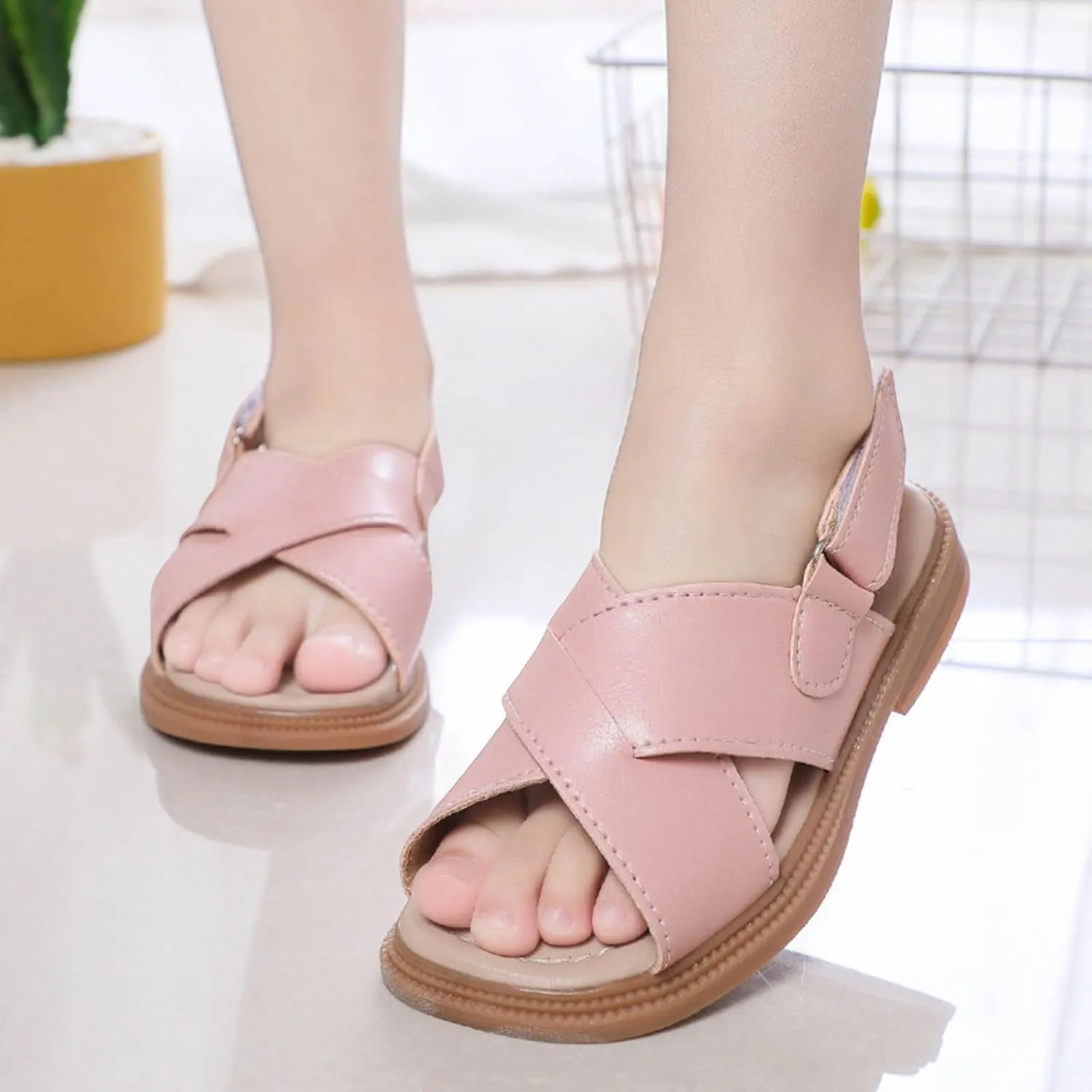 Flat Sandals Summer Shoes for Kids Big Kids Sandals Summer Girls' Big Beach Shoes Girls' Princess Soft Soled Casual For Boys' Babies Open Toes Flat Toddler