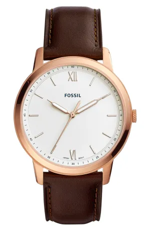Fossil FS5463 Minimalist Leather Men Watches Lexor Miami