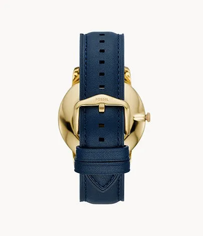 Fossil Minimalist Blue Leather Strap Men's Watch FS5789