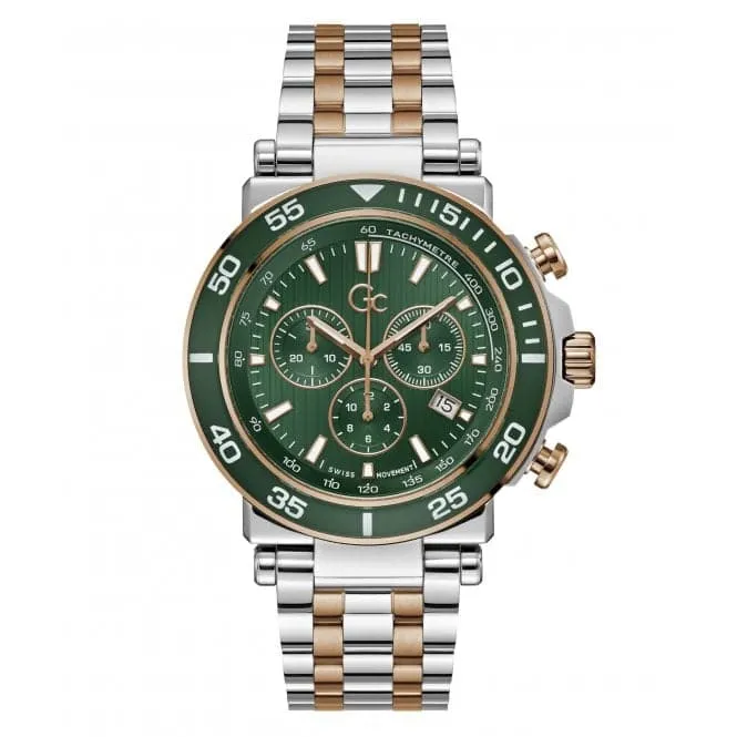 GC Gents One Sport Silver & Rose Gold Watch Z14009G9MF