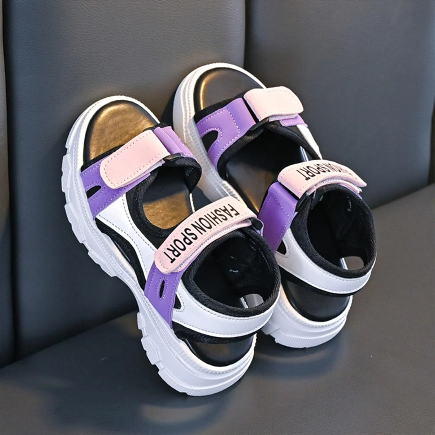 Girls Flower Sandal Girls Sandals Fashion Sports Soft Sole Student Shoes For Middle And Large Children Little Children Beach Shoes