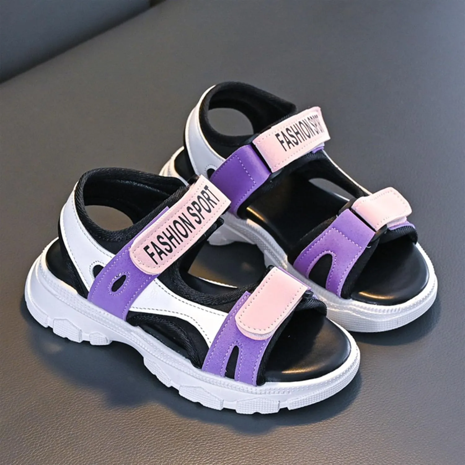 Girls Flower Sandal Girls Sandals Fashion Sports Soft Sole Student Shoes For Middle And Large Children Little Children Beach Shoes