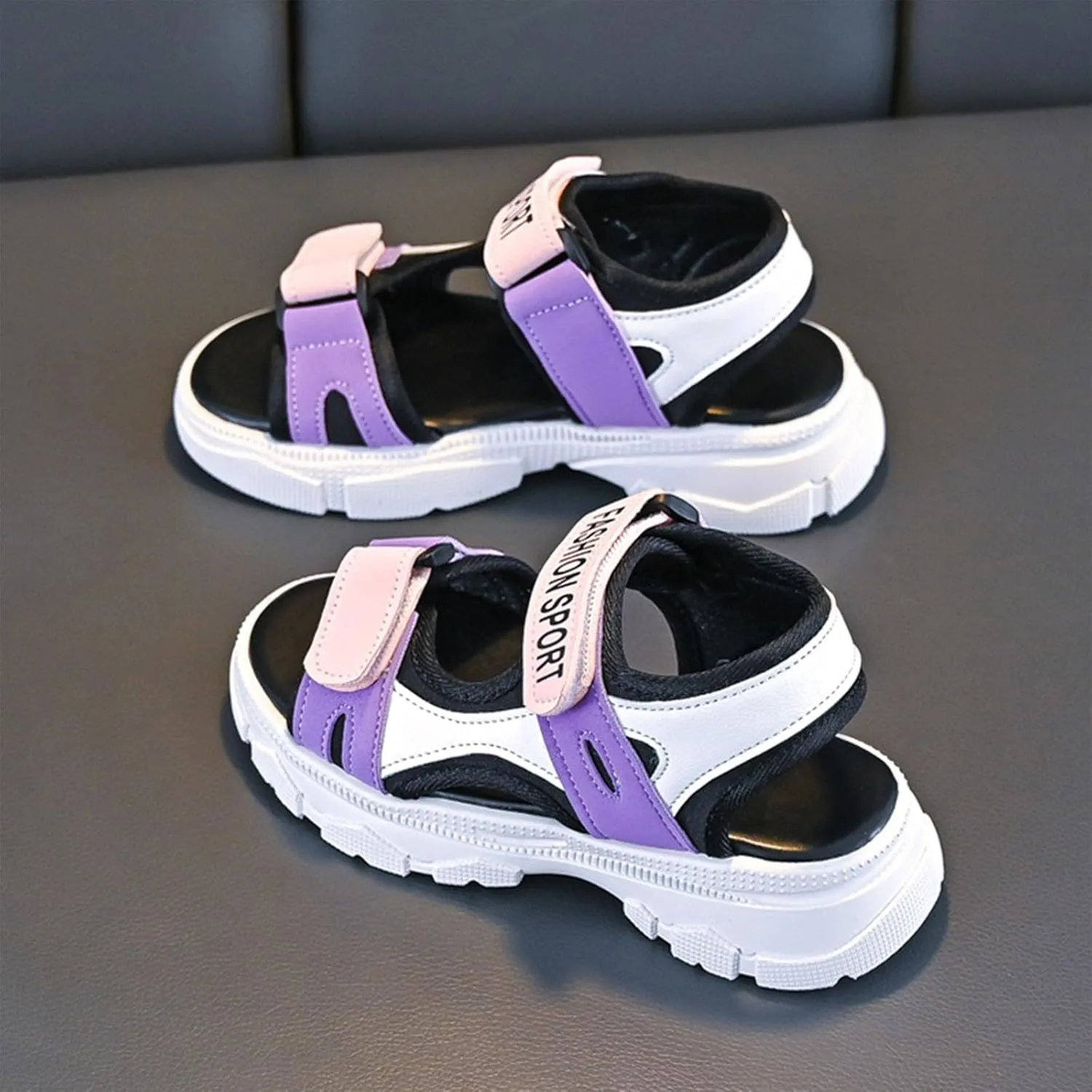 Girls Flower Sandal Girls Sandals Fashion Sports Soft Sole Student Shoes For Middle And Large Children Little Children Beach Shoes