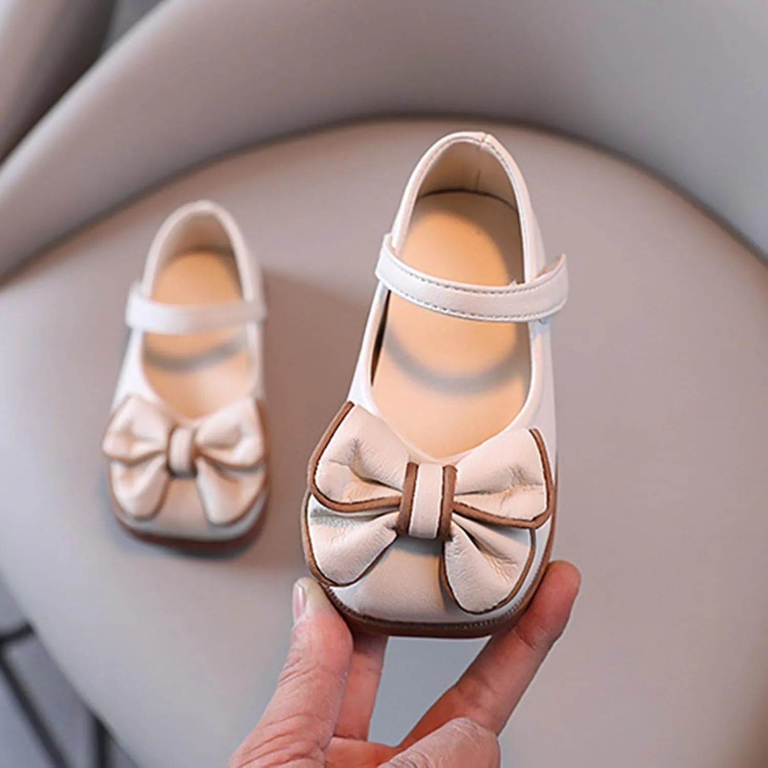 Girls Sandals Children Shoes Bow Hook Loop Shoes Dance Toddler Girl Sandles Kids White Sandals