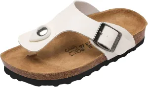 Girls Sandals for Big Kid Spring And Summer Children's Boys And Girls Cork Flip Flops Shoes Glossy Slippers Slippers A Word Drag Flip Flops Beach Korean Feet
