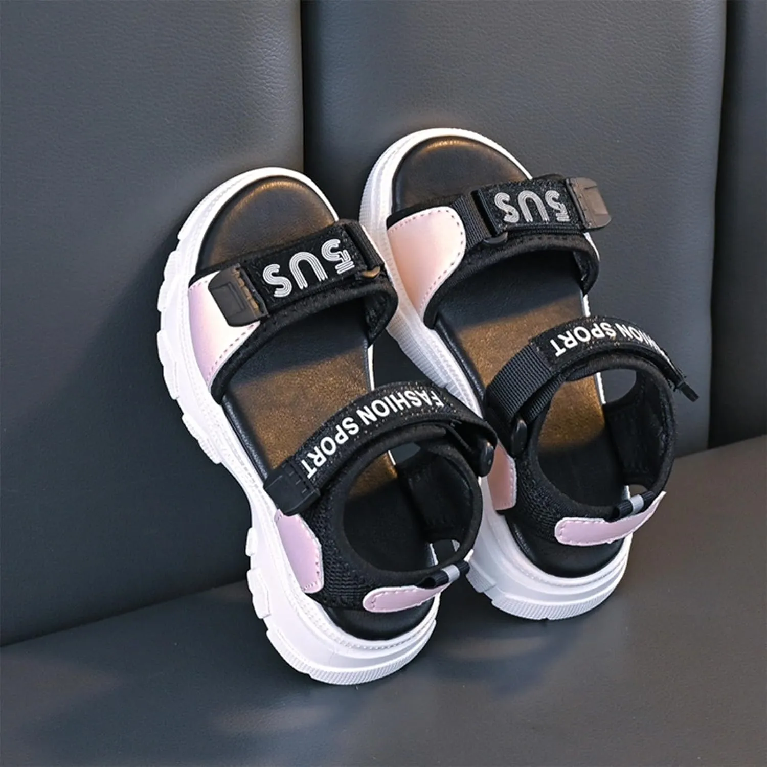 Girls Sandals Low Heel Girls Sandals Fashion Sports Soft Bottom Open Toe Students Middle And Large Children Children Beach Shoes