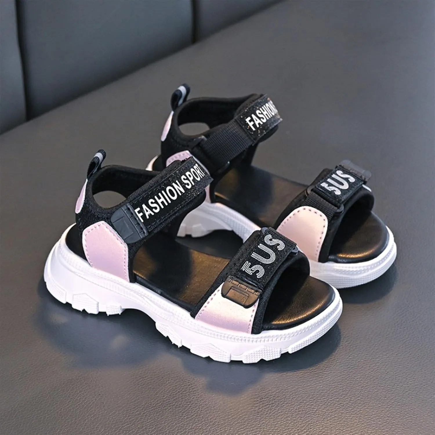 Girls Sandals Low Heel Girls Sandals Fashion Sports Soft Bottom Open Toe Students Middle And Large Children Children Beach Shoes