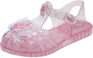 Girls Sandals Open Toe Crystal Jelly Shoes Flashing Butterfly Children Sandals Summer Baby Shoes Girls Trend