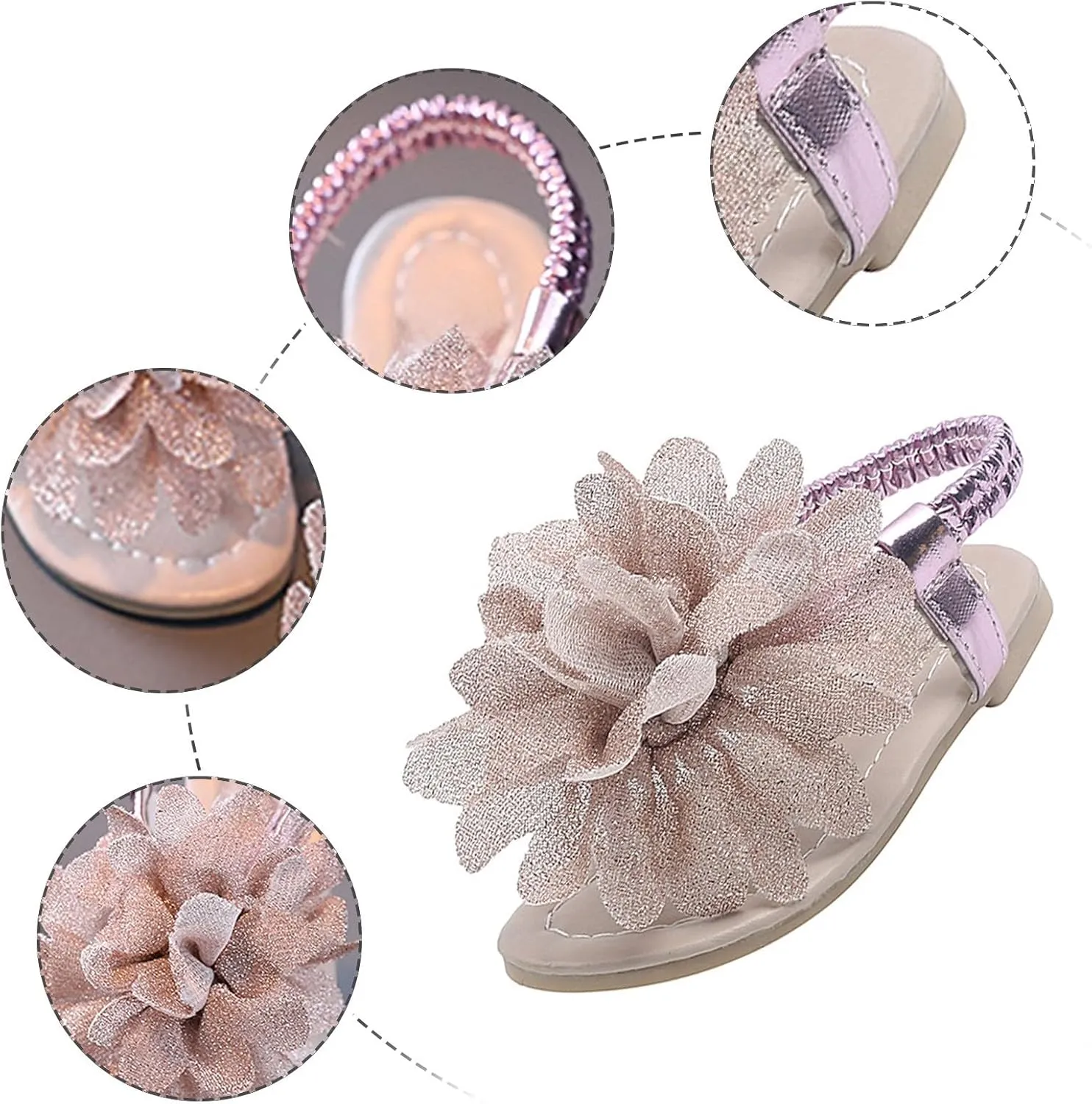Girls Sandals Party Shoes Girls Sandals Bohemian Flower Baby Shoes Fashion Soft Sole Student