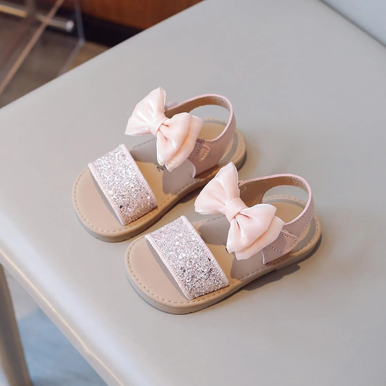 Girls Sandals Summer New Korean Edition Solid Color Open Toed Beach Shoes Girls Sandals Little Girl Sandles
