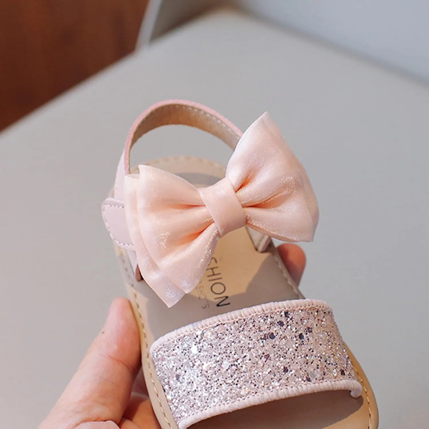 Girls Sandals Summer New Korean Edition Solid Color Open Toed Beach Shoes Girls Sandals Little Girl Sandles