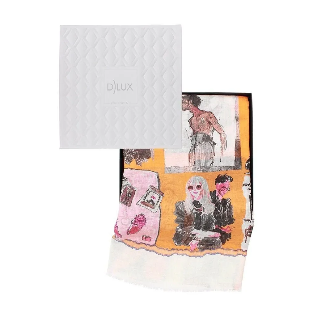 Harper Retro Scarf | Tangerine