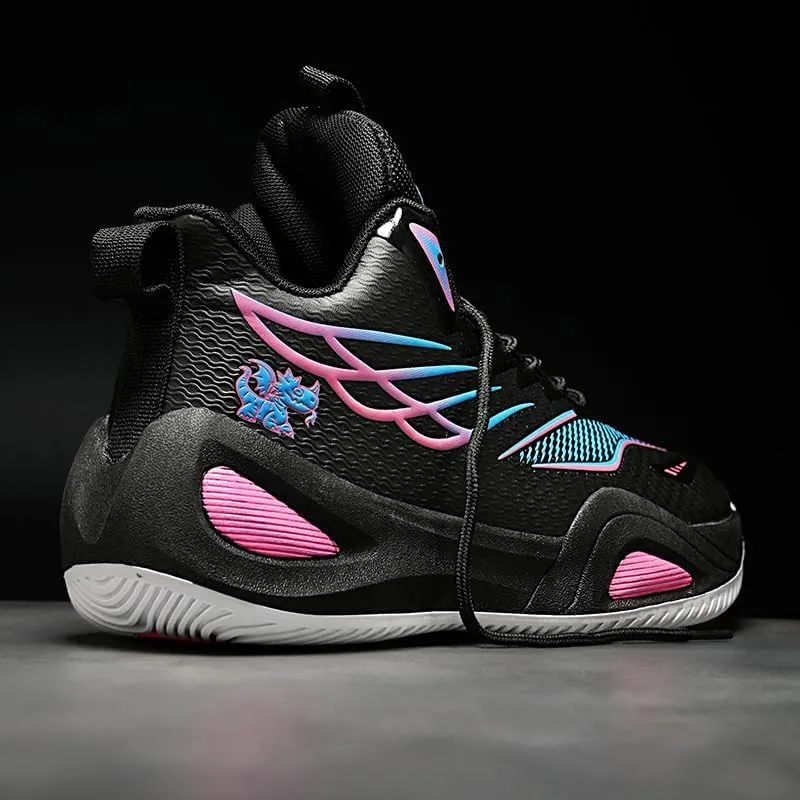 High Top Womens Mens Basketball Shoes Breathable Non Slip Unisex-Adult Outdoor Sneakers Cushioning Workout Shoes for Fitness
