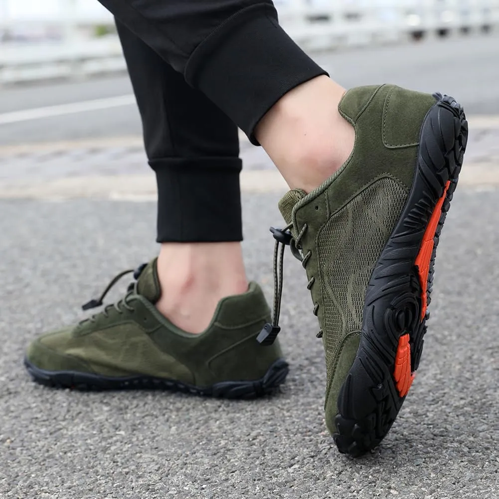 Hike Barefoot Shoes for Winter Autumn Footwear, Minimalist Barefoot Shoes for Men Women Wide Toe Zero Drop Athletic Hiking and Trail Running Shoe