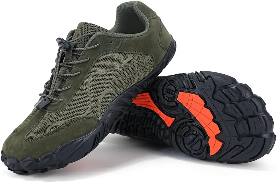 Hike Barefoot Shoes for Winter Autumn Footwear, Minimalist Barefoot Shoes for Men Women Wide Toe Zero Drop Athletic Hiking and Trail Running Shoe