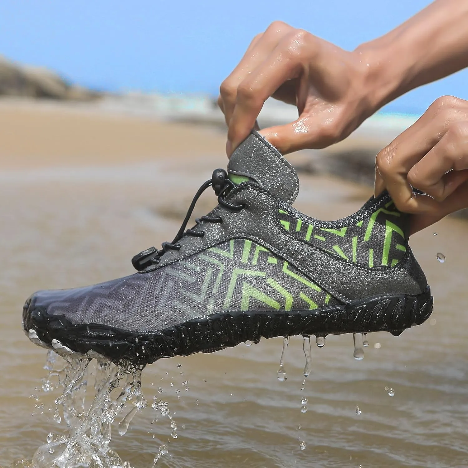 Hiking Footwear Barefoot Womens Shoes Women Men Healthy Non-Slip Unisex Grounded Footwear for Women with Neuropathy Walking Diabetic Shoes Wide Toe Box Sneakers Hike Water Shoe Quick-Dry Waterproof