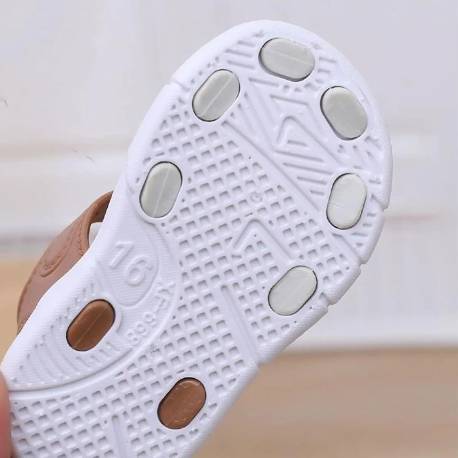 Leather Shoes Sandals for Girls Children's Casual Sandals For Infants And Young Children Closed Toe Toddler Shoes Soft Bottom Non Slip Girls Baby Cartoon Bear