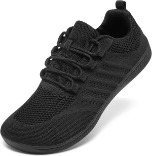 Limberun Barefoot Shoes: Women's Wide Toe Box Minimalist Zero Drop Walking Flats - Black