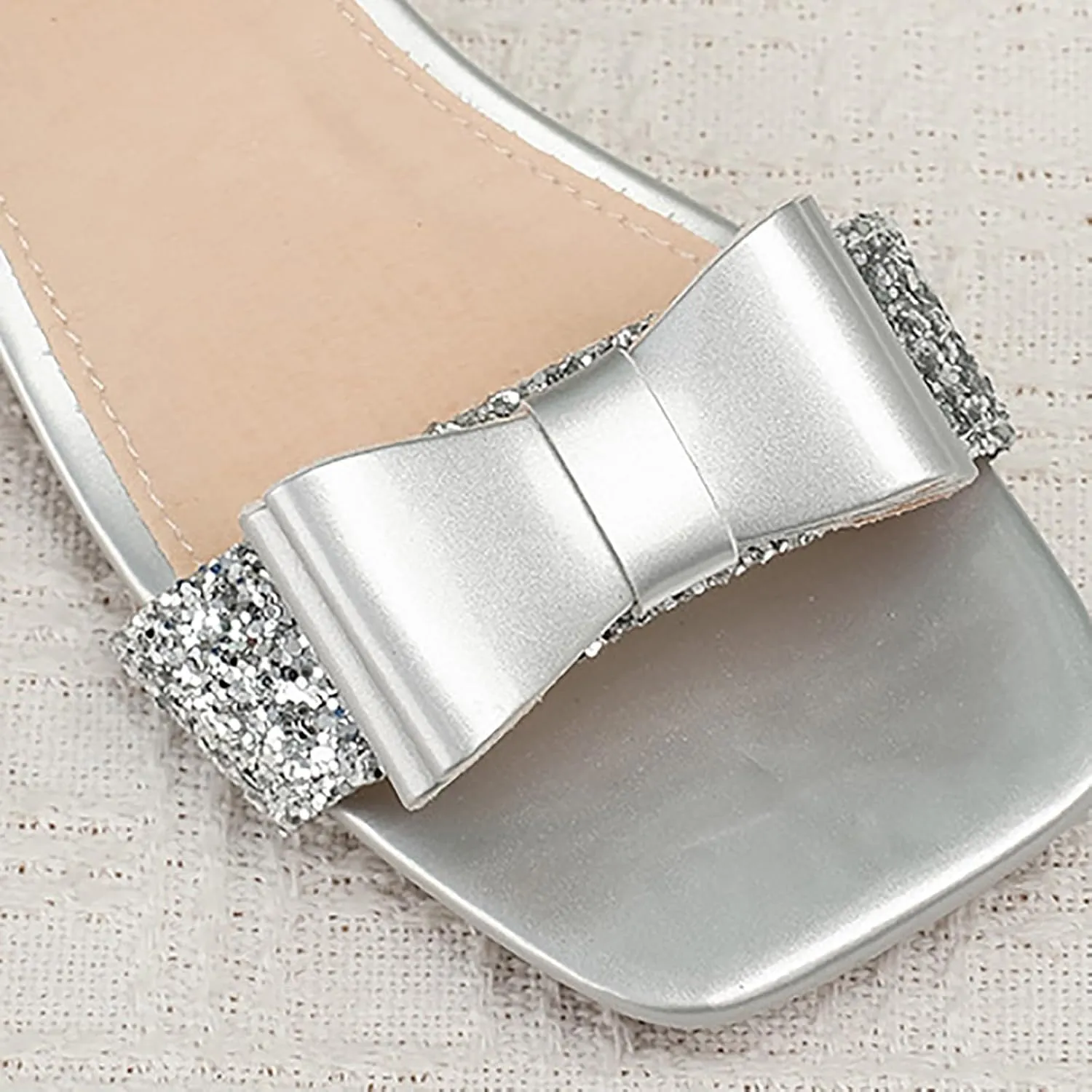Low Heels Open Toe Princess Sandal Girls Shoes Princess Shoes Summer New Girls Silver High Heels Students Large And Medium Children Crystal Sandals High Top