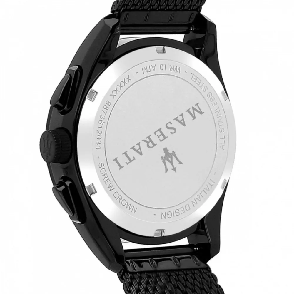 Maserati Traguardo Black Mesh Men's Watch - R8873612031