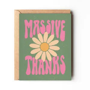 Massive Thanks Retro Hippie  Card