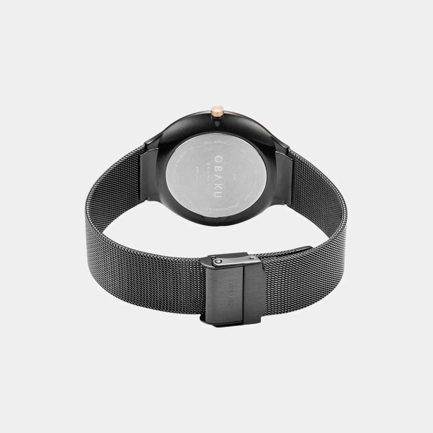 Men Black Analog Stainless Steel Watch V240GXMBMB