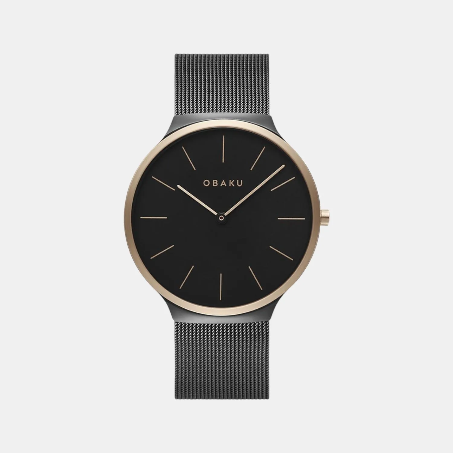 Men Black Analog Stainless Steel Watch V240GXMBMB