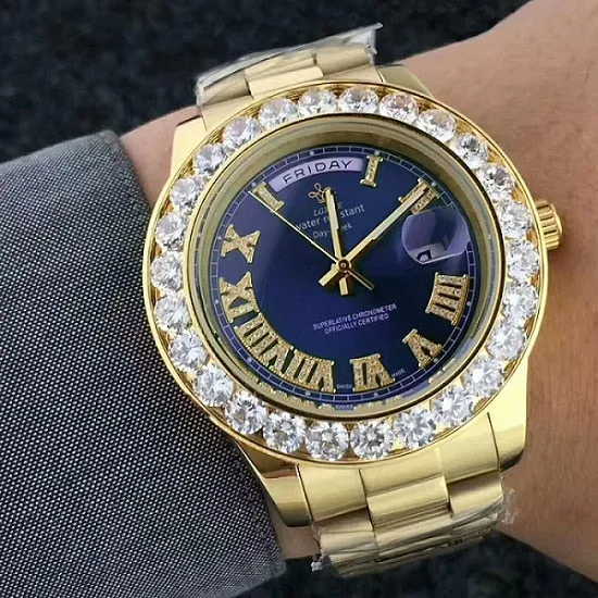 Men's Gold Stainless Steel Wristwatches