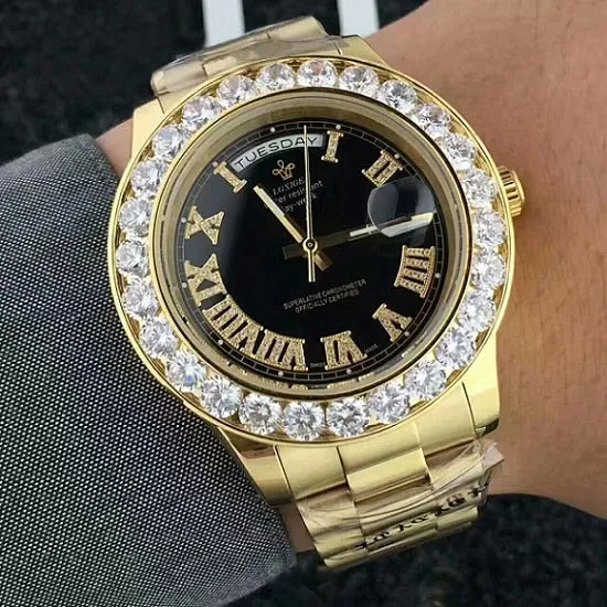 Men's Gold Stainless Steel Wristwatches