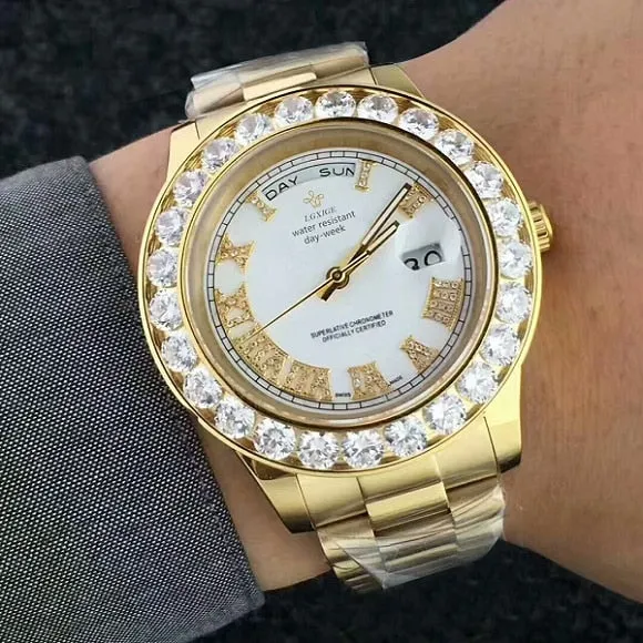 Men's Gold Stainless Steel Wristwatches