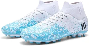 Men's High-Top Cleats Soccer for Football Training - Lightweight Turf Shoes for School - Futsal Shoes for Soccer Game
