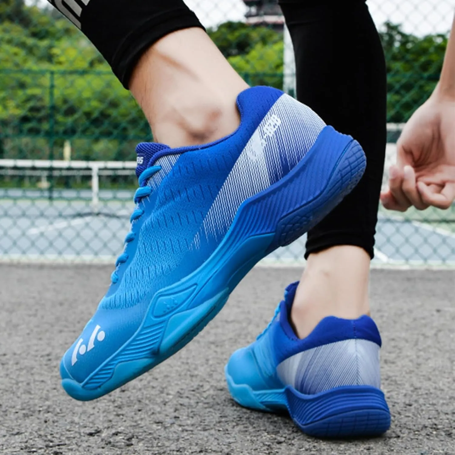Men's Indoor Court Shoes for Tennis, Bottom wear Resistant Anti Slip Badminton Pickleball Sneakers Boys and Girls
