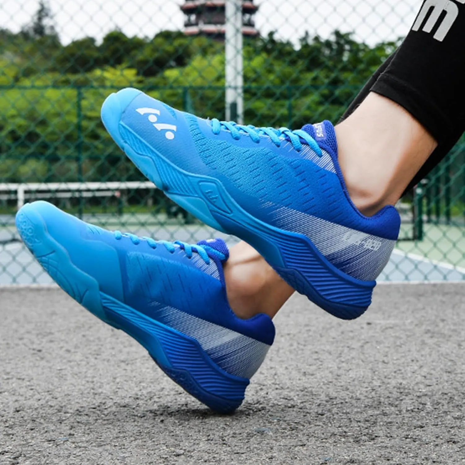 Men's Indoor Court Shoes for Tennis, Bottom wear Resistant Anti Slip Badminton Pickleball Sneakers Boys and Girls