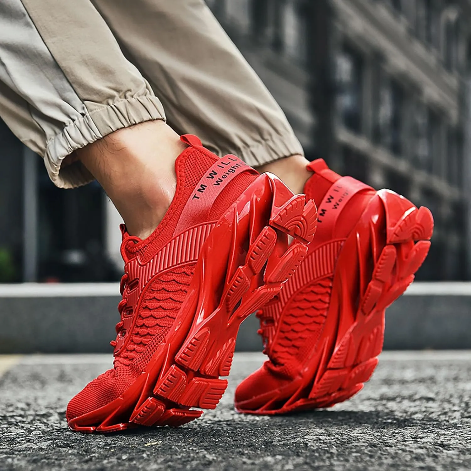 Mens Slip On Sneakers Height Boosting Shoes for Men Walking Shoes Non Slip Breathable Knit On Sneakers