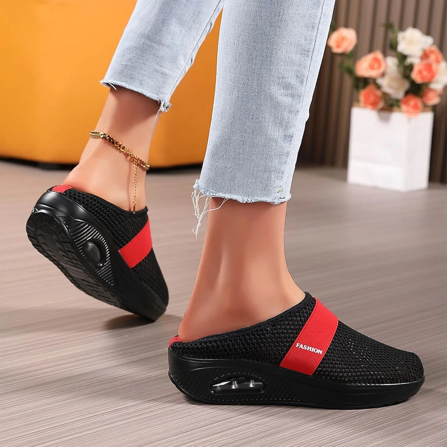 Men's Sneakers Womens Slip On Shoes Work Non Slip Sneakers Walking Shoes