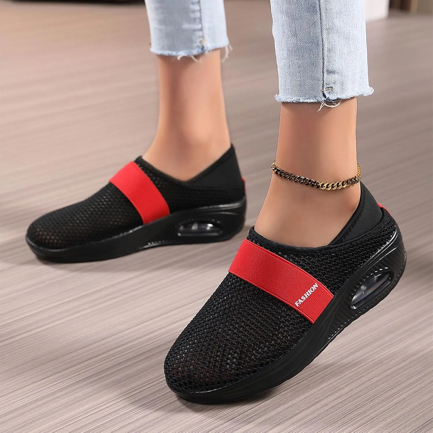 Men's Sneakers Womens Slip On Shoes Work Non Slip Sneakers Walking Shoes