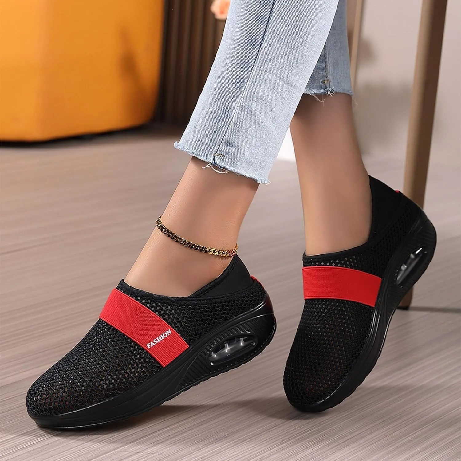 Men's Sneakers Womens Slip On Shoes Work Non Slip Sneakers Walking Shoes