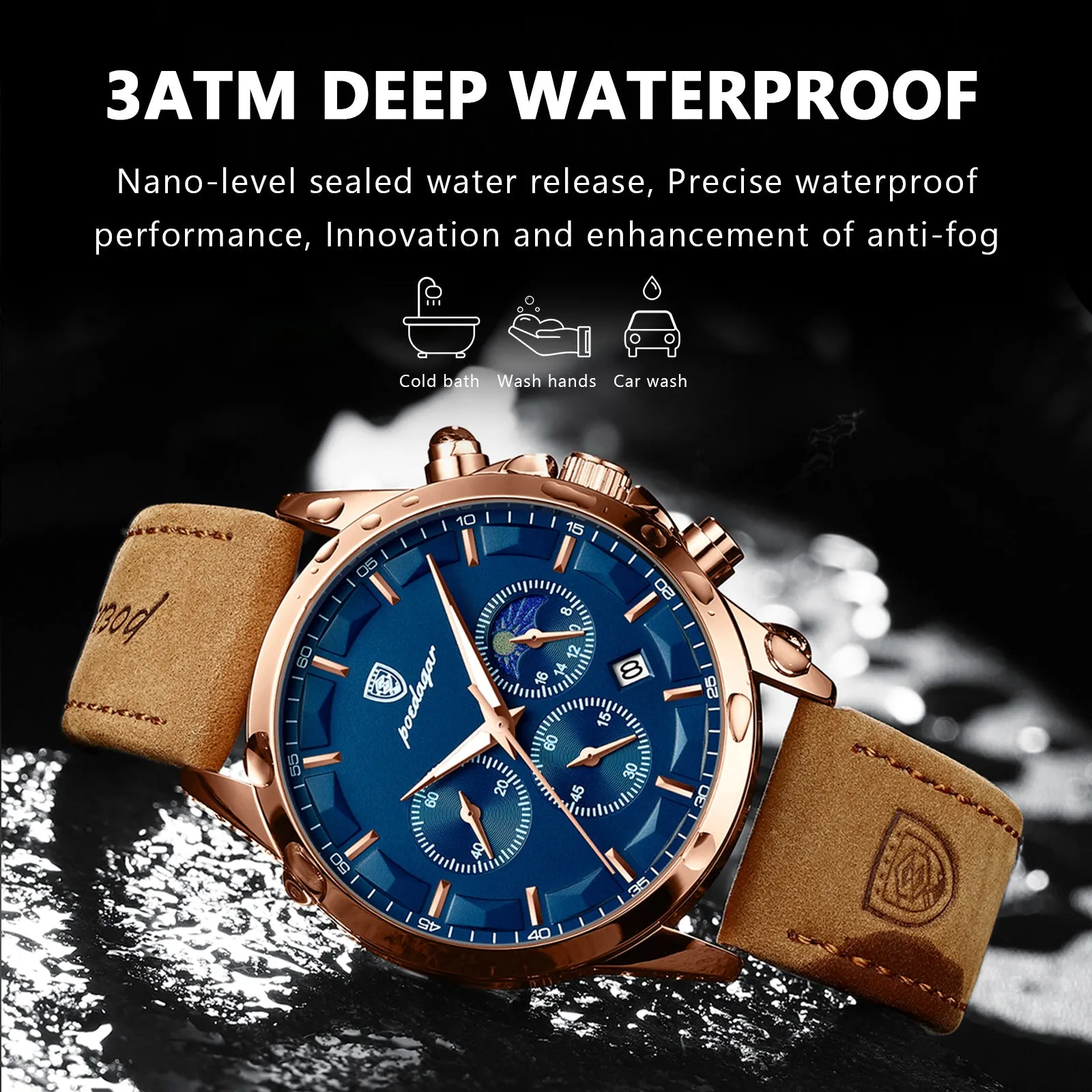 Mens Waterproof Quartz Watch - Perfect Gift