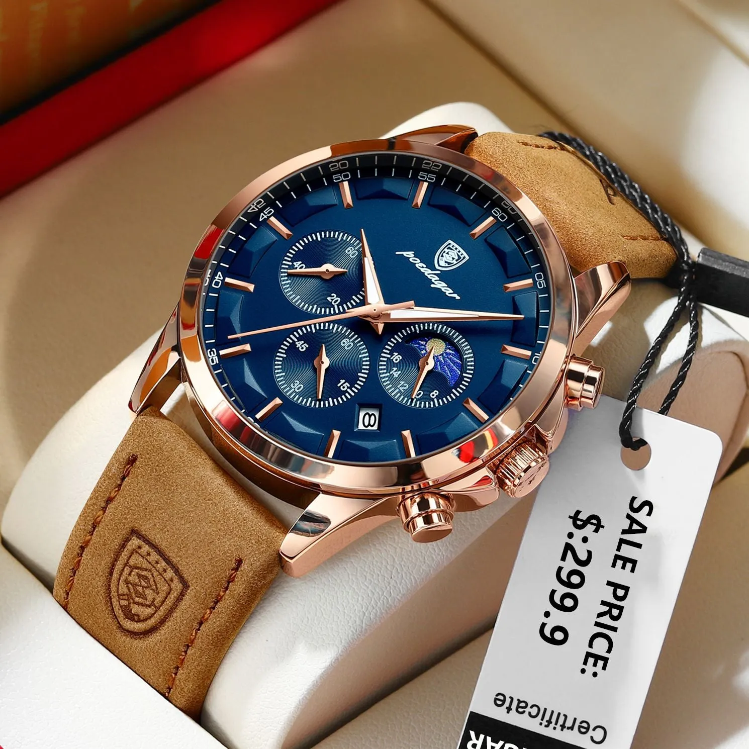 Mens Waterproof Quartz Watch - Perfect Gift