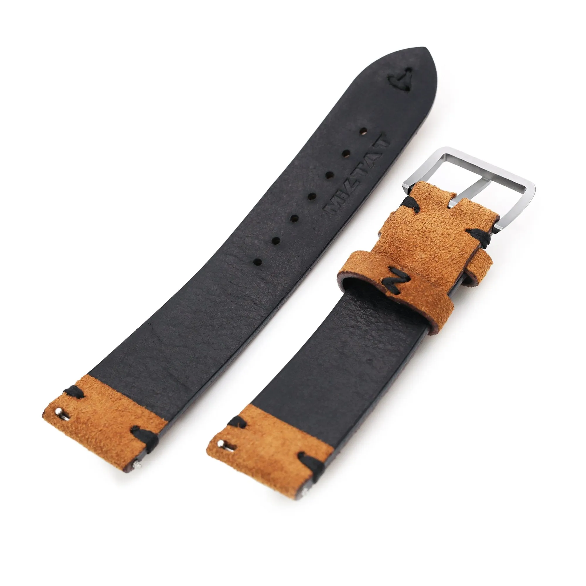 MiLTAT Brown Nubuck, Quick Release, Black St. Sandblasted